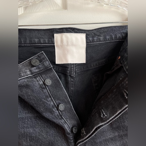 Mother SUPERIOR The Tomcat Ankle On The Fly Solid Wash Black Size 34 Buttonfly - Picture 4 of 8